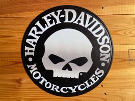 HARLEY DAVIDSON SKULL METALSCHILD NEU / GRÖSSE 30CM