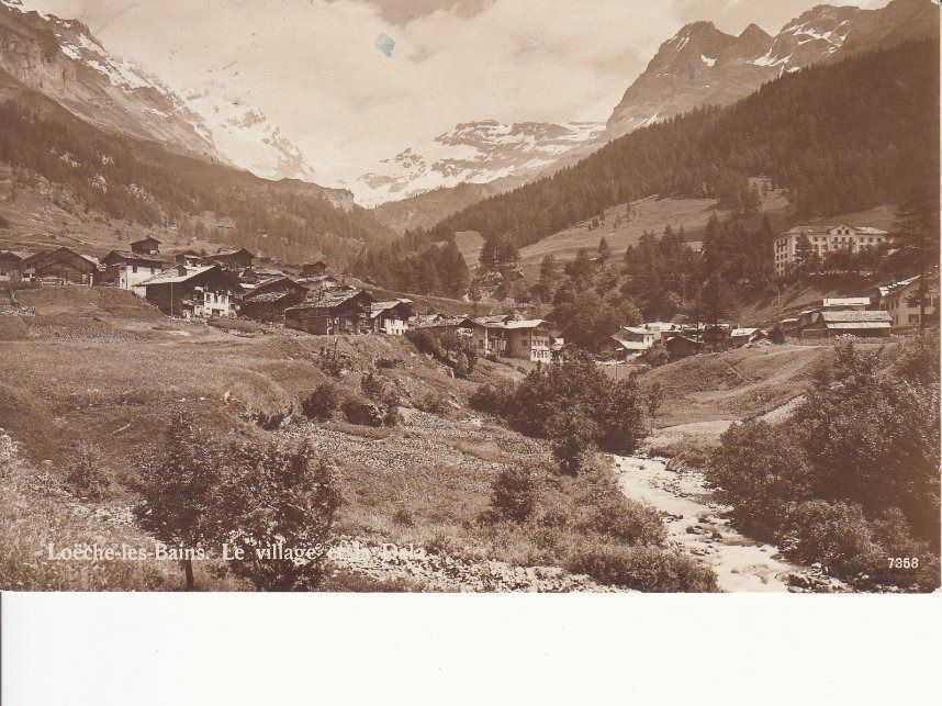 Ansichtskarten: Loeche les Bains 1924 – Gebraucht aus Bürglen TG von StampGraf