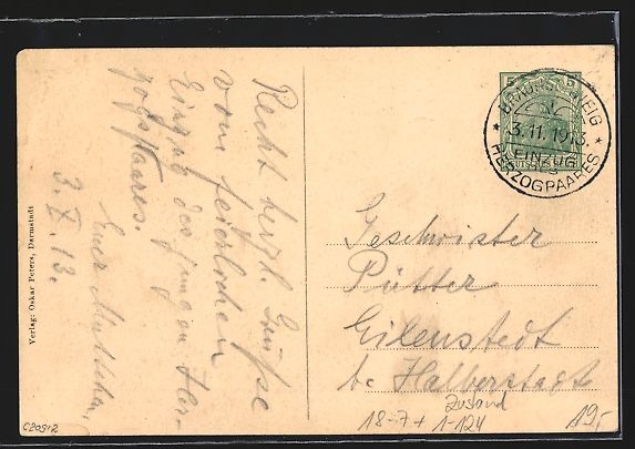 Cancelleria postale: Braunschweig, Einzug des Herzogs Ernst A – Usato da Berlin venduto da bartko-reher 1
