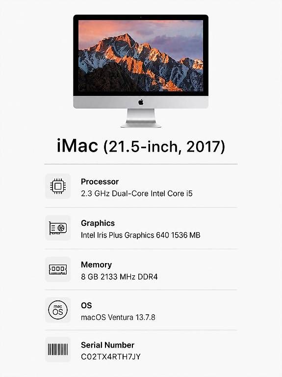PCs: Imac 21.5'' 2017 SSD 1TB – Gebraucht aus Lavorgo von gio_gh2t 1