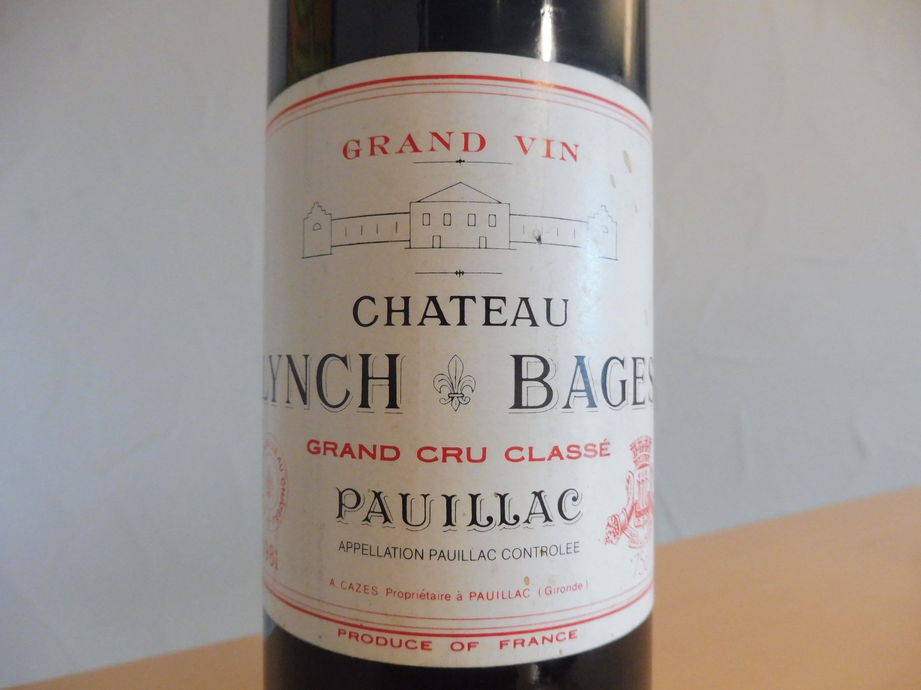 Lynch Bages Vino: 1 Fl. Chateau LYNCH-BAGES 1981 GCC – Nuovo (secondo la descrizione) da Oftringen venduto da varan62 1