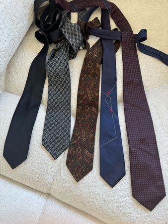 Vintage Designer Seiden Krawatten – 5x 100% Seide – AB 1.CHF