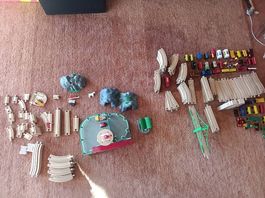Riesen Brio und Ikea Holz Eisenbahn Set