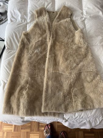 Gilet vintage en fourrure, chaud pour l'hiver!