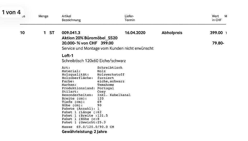 Scrivanie: schöner Schreibtisch TemaHome Loft-1 – Usato da Winterthur venduto da Fazzoletto 5