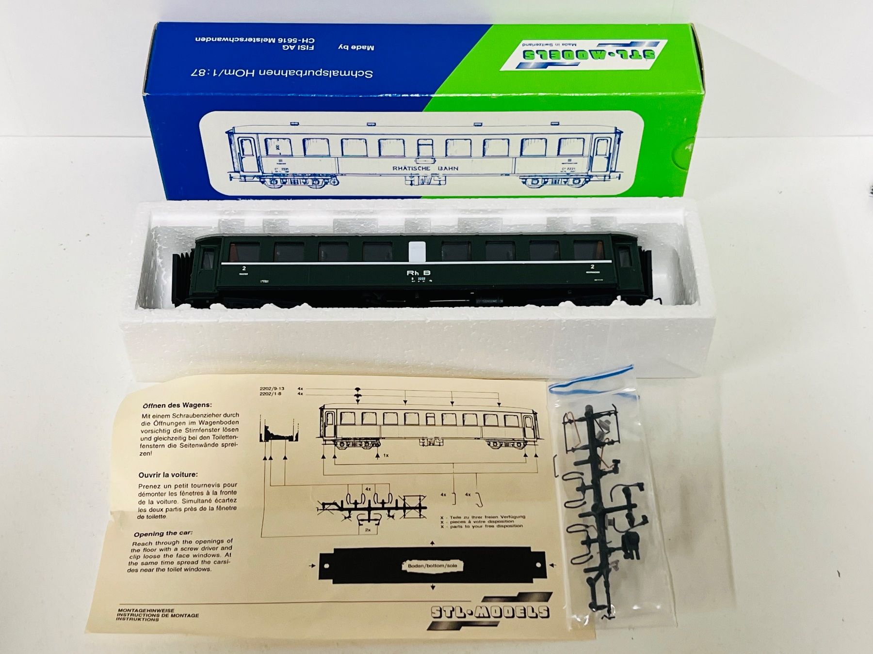 Modellini di ferrovie: STL-Models RhB B 2222 Personenwagen – Nuovo (secondo la descrizione) da Neuenhof venduto da ludovicco 7