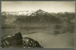  AK sw Beatenberg BE Niederhorn mit Niesenkette ≈ 1936 