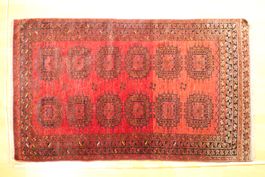 Afghan geknüpfter Wollteppich - 70 Jahre - 190x110 cm