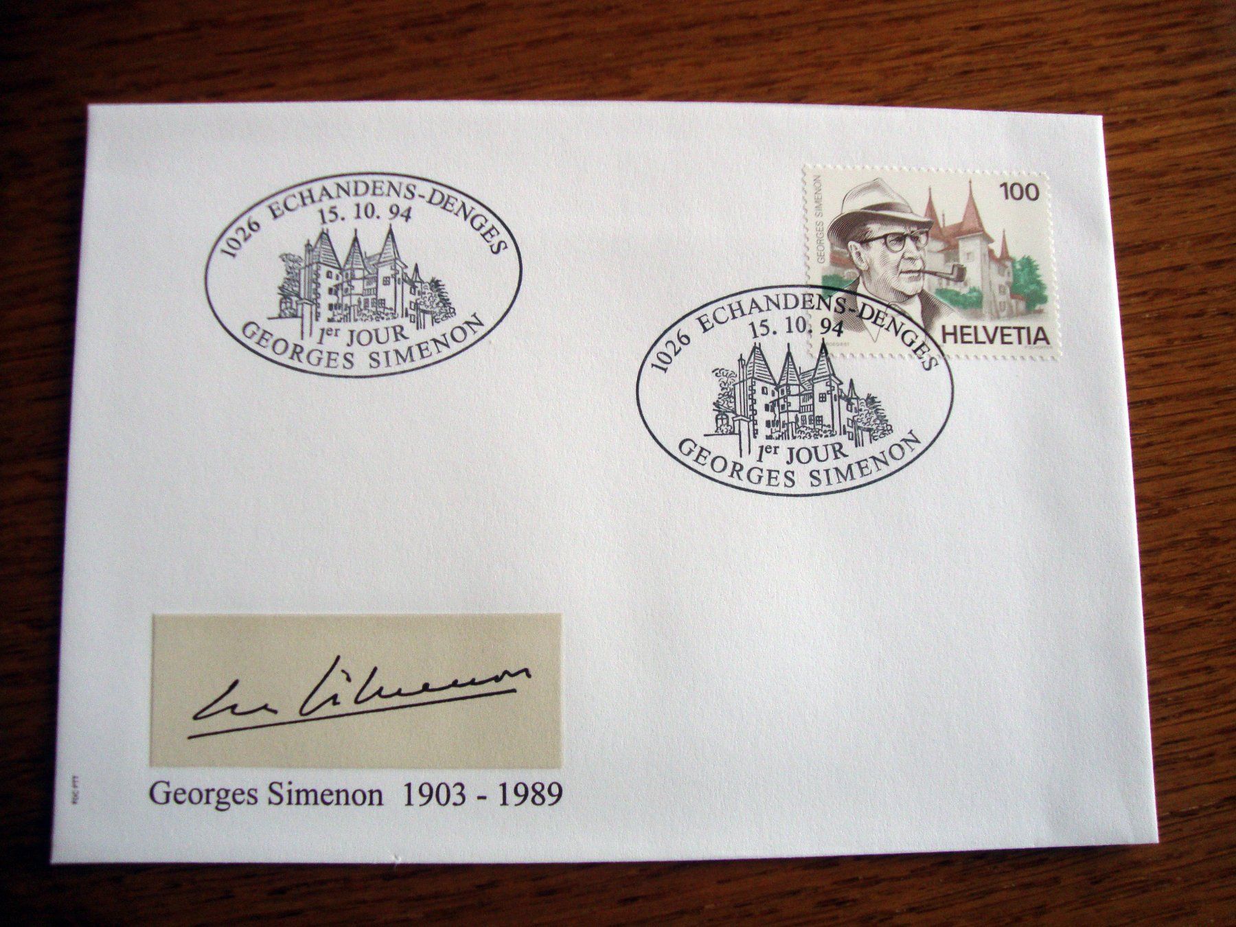 Alle Briefmarken: Georges Simenon FDC Weihnachtskarte 1994 – Neu (gemäss Beschreibung) aus Döttingen von Kubuli1 1