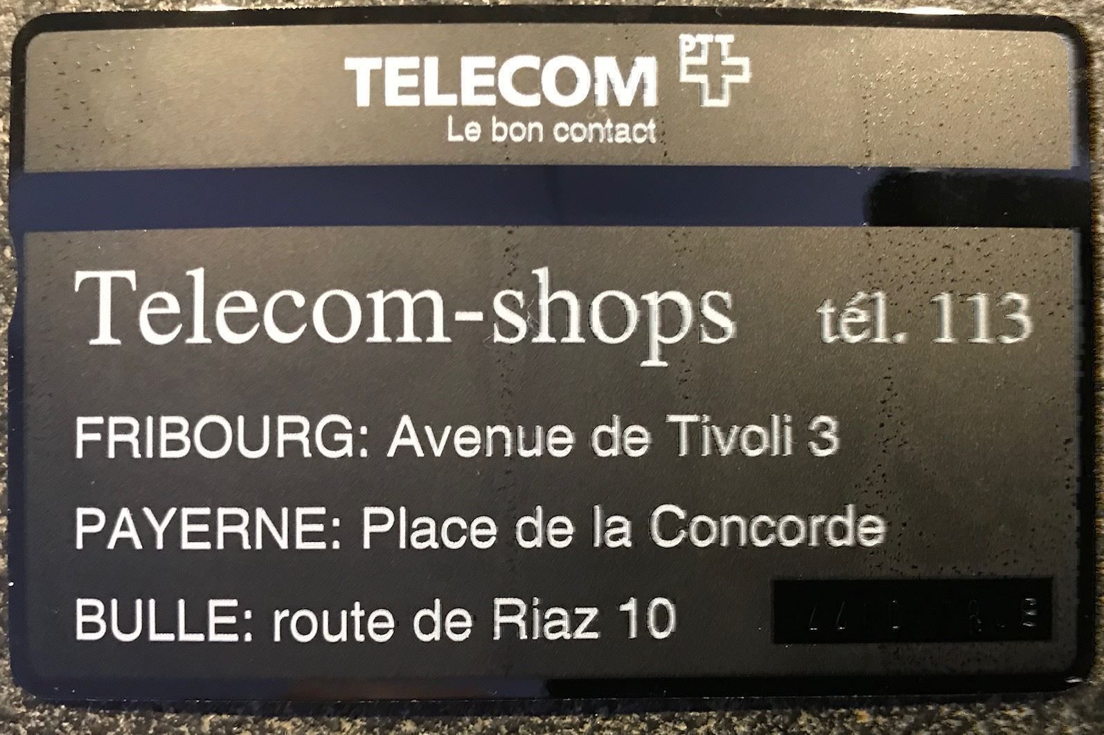 Swisscom Schede telefoniche: PTT Telecom Fribourg CHF 5.- neu – Nuovo e nell'imballaggio originale da Rotkreuz venduto da Parcore 2