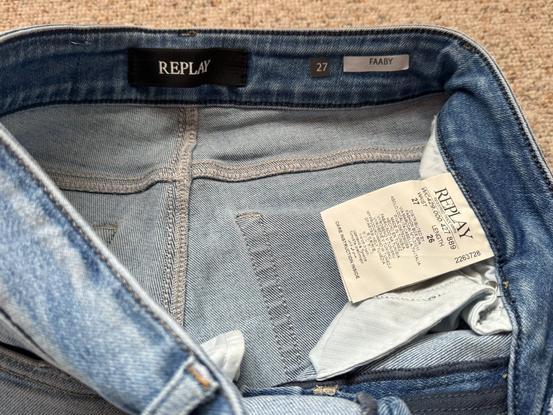 Replay Jeans: Replay Jeans Faaby mit Stretch W27 – Usato da Unterseen venduto da bongmarley 2