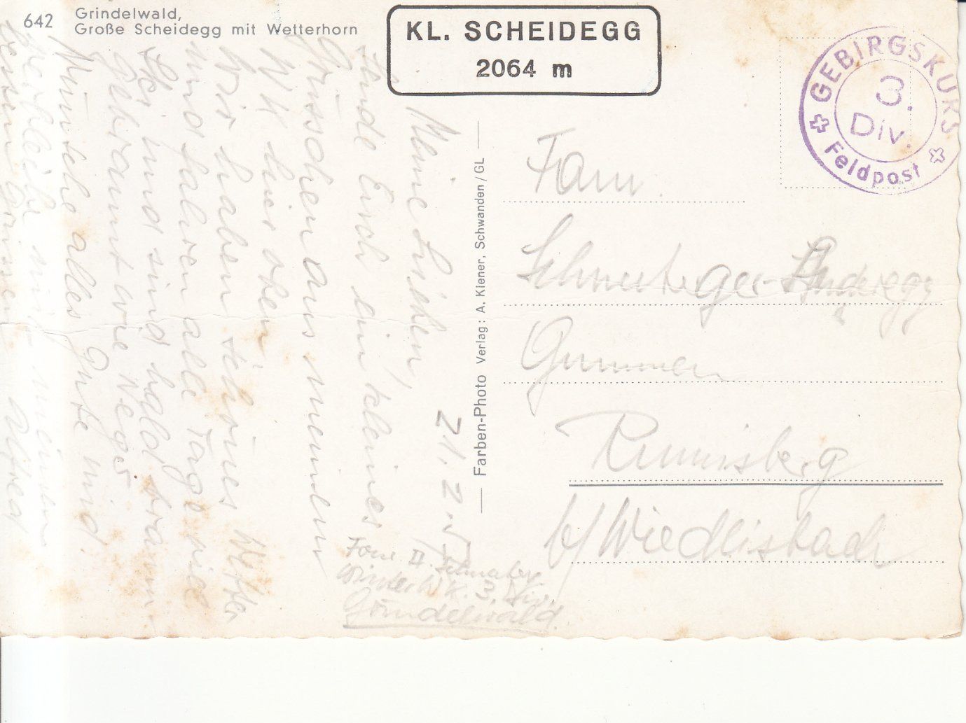 Cartoline postali: Grindelwald 1957 – Usato da Bürglen TG venduto da StampGraf 1