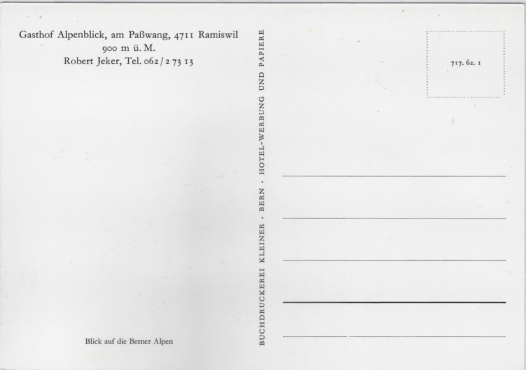Cartes postales: Restaurant Alpenblick am Passwang – D'occasion à Ettingen par Kartenplanet 1