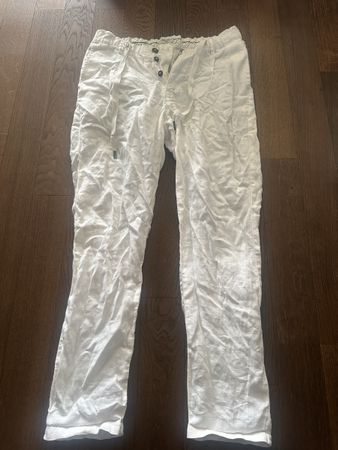 Alley Docks White Linen Summer Trousers - Size 46 ☀️