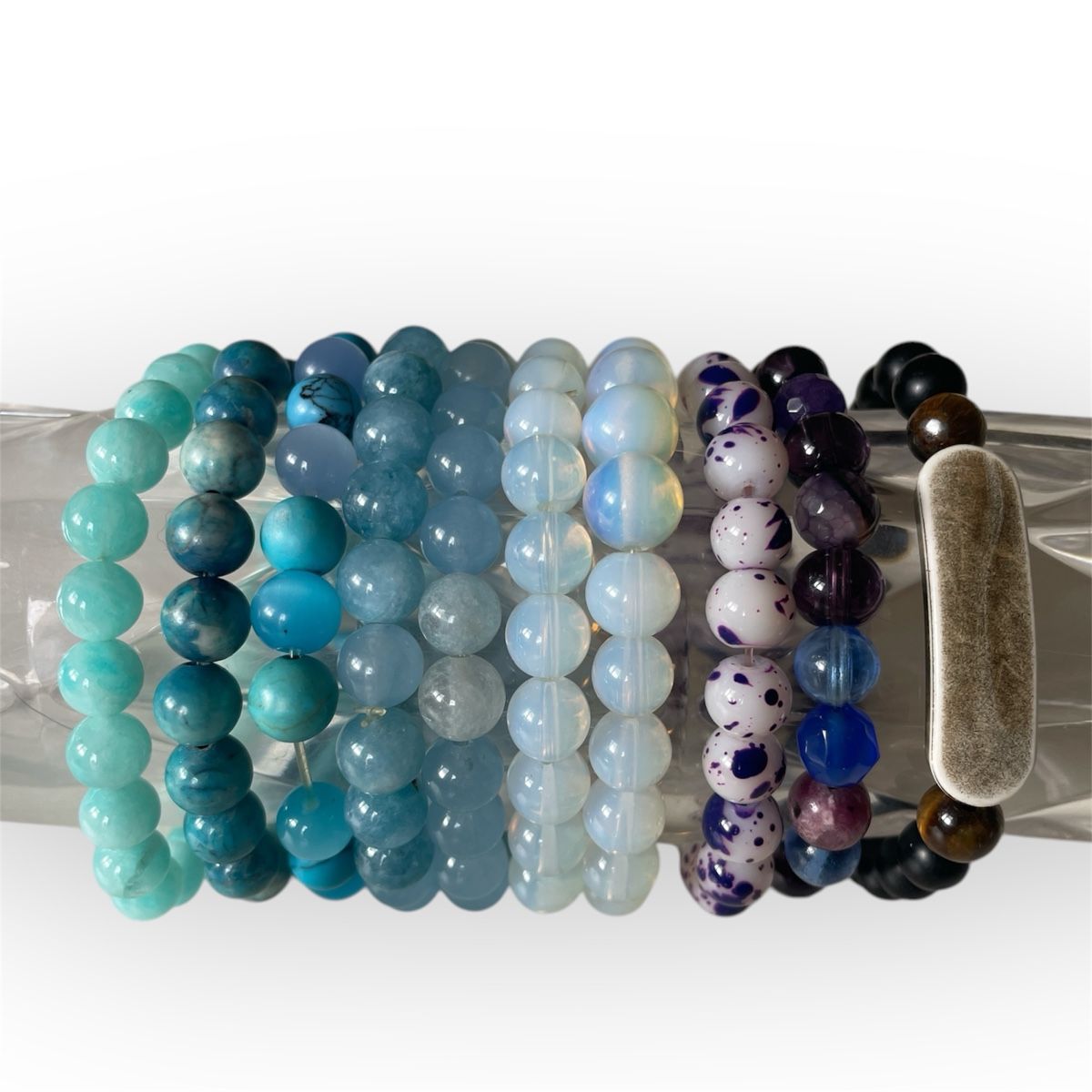 Bracciali & Braccialetti: 6-er Set Edelstein Armbänder, neuwertig – Nuovo (secondo la descrizione) da Urdorf venduto da Anassor 1