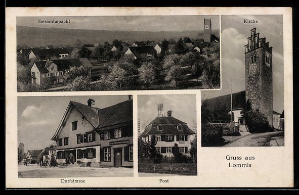 Cartes postales: Lommis, Kirche, Partie in der Dorfstrass – D'occasion à Berlin par bartko-reher
