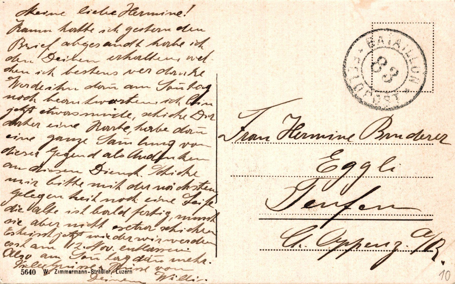 Cartoline postali: Splügen mit dem Eins-Horn – Usato da Bronschhofen venduto da Astore 1
