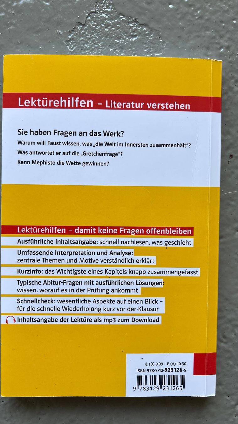 Livres: Faust - Der Tragödie Erster Teil – D'occasion à Ebmatingen par lwe_x6h5 1