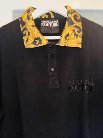 Polo nuova originale Versace Jeans Couture Nera 56 / cotone.