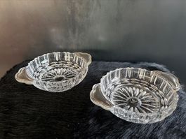 2 Bleikristall Schalen mit 800er Silberrand* Bols en crystal