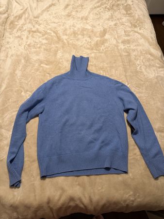 MM6 Maison Margiela Blue Turtleneck Sweater – Designer Knit