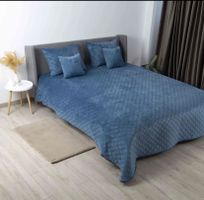 Tagesdecke VELURE 220*240 cm Blau(ohne Dekokissen)