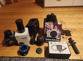 Canon EOS R50 Kit, neuwertig, mit viel Zubehör zu verkaufen