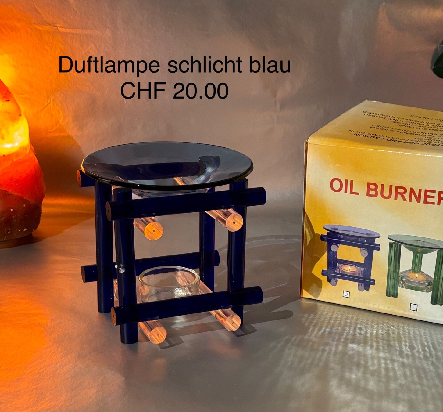Bougies: Duftlampe, schlicht, blau – Neuf avec emballage d'origine à Klosters Dorf par gab_wg5h
