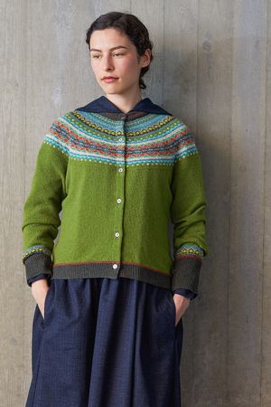ERIBÉ – Alpine Fairisle Merino Wool & Angora Cardigan