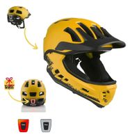 Frezzo Fullface Helm, abnehmbarer Kinnschutz Gr. L, gelb