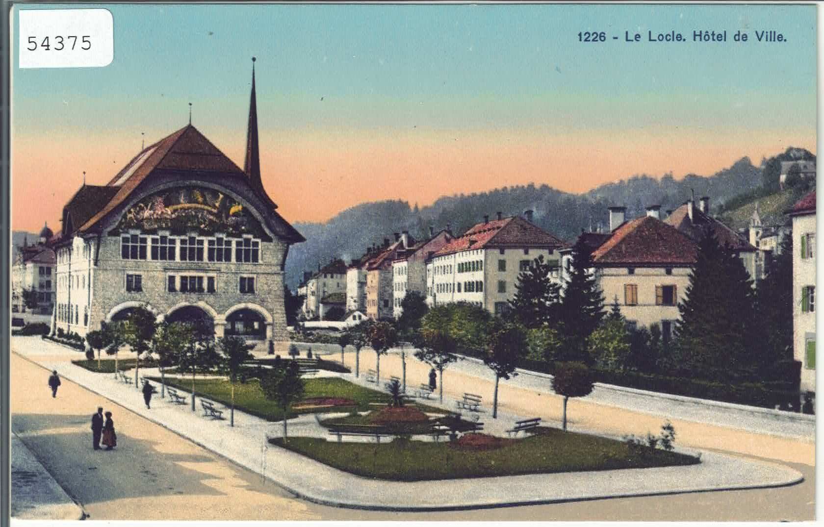 Ansichtskarten: Le Locle - Hotel de Ville - Litho – Gebraucht aus Ettingen von Kartenplanet