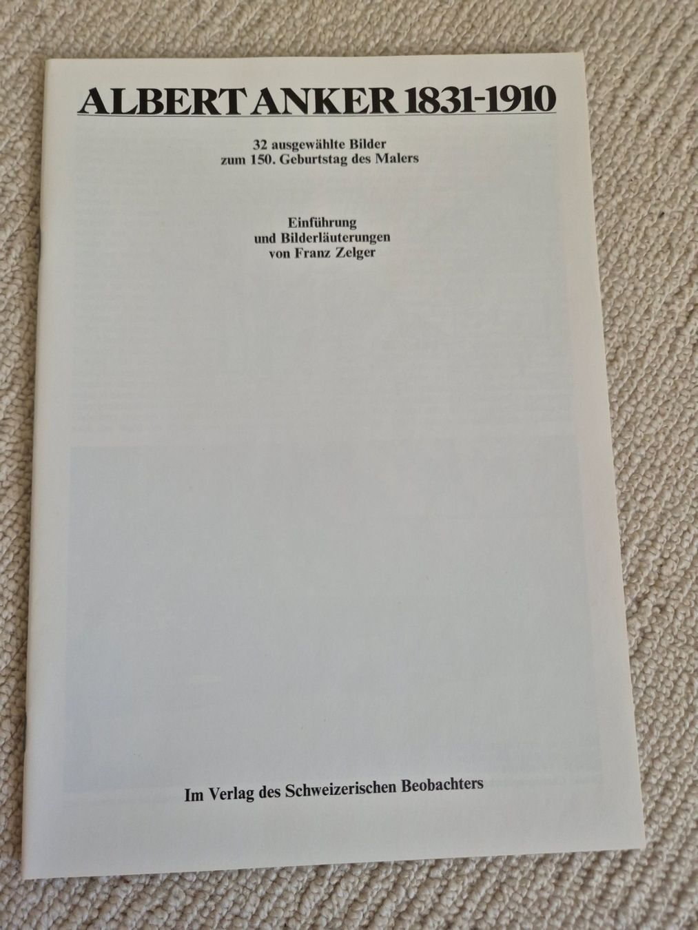 Libri: Albert Anker 32 ausgewählte Bilder – Usato da Winterthur venduto da Sarafina66 1