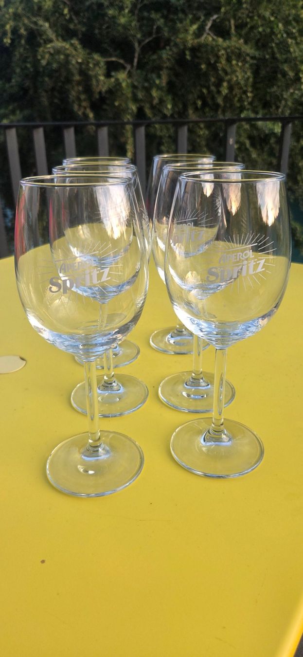 Verres: 6 Aperol Spritz Stielgläser dickwandig – D'occasion à Bremgarten b. Bern par Marge7979 1