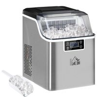 HOMCOM Eiswürfelmaschine 20kg/24h Silber