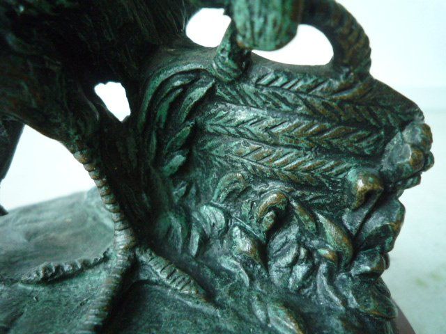 Statuette: Sculpture en bronze "coq" - Bronzestatue "Hahn" – Usato da Cortaillod venduto da Matteo18 3