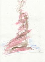15 männliche Akt Aquarelle 30 x 40 cm