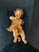 Engel mit Trompete, Holz, Vintage, Dekoration, Top!