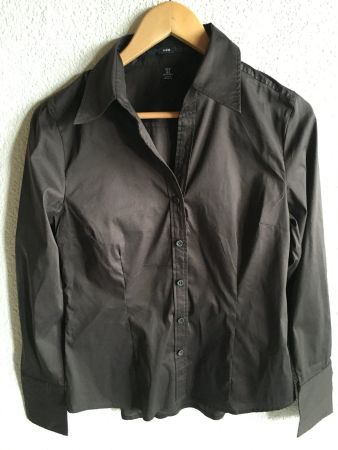 H&M Bluse, dunkelbraun, Gr.38