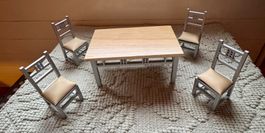 Modernes Esszimmerset Puppenhaus Holz