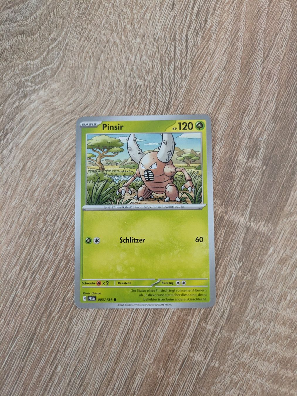 Pokémon Sammelbilder & Trading cards: PINSIR, PRISMATIC EVOLUTIONS, PRE3, COM, 2025, GER, EXC – Gebraucht aus Losone von AlpineLayer