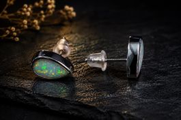 Ohrstecker mit Kristallopal
