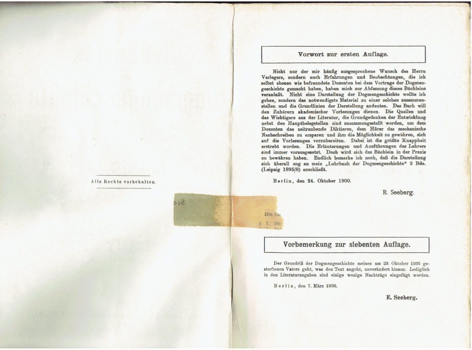 Livres: Grundriss der Dogmengeschichte, 1936 – D'occasion à Flims - Dorf par Stagediver 2
