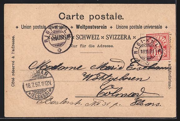 Cartoline postali: Litho Rigi, Gruss vom Rigi-Kulm, Rigi-K – Usato da Berlin venduto da bartko-reher 1