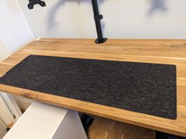 Oakywood wool and cork desk mat, anthracite 90x30cm