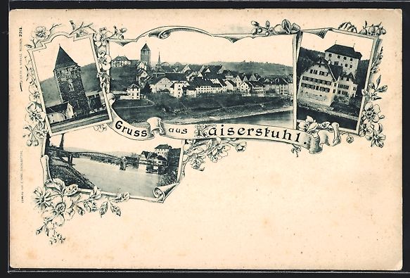 Cartoline postali: Kaiserstuhl, Turm, Brückenansicht, Orts – Usato da Berlin venduto da bartko-reher