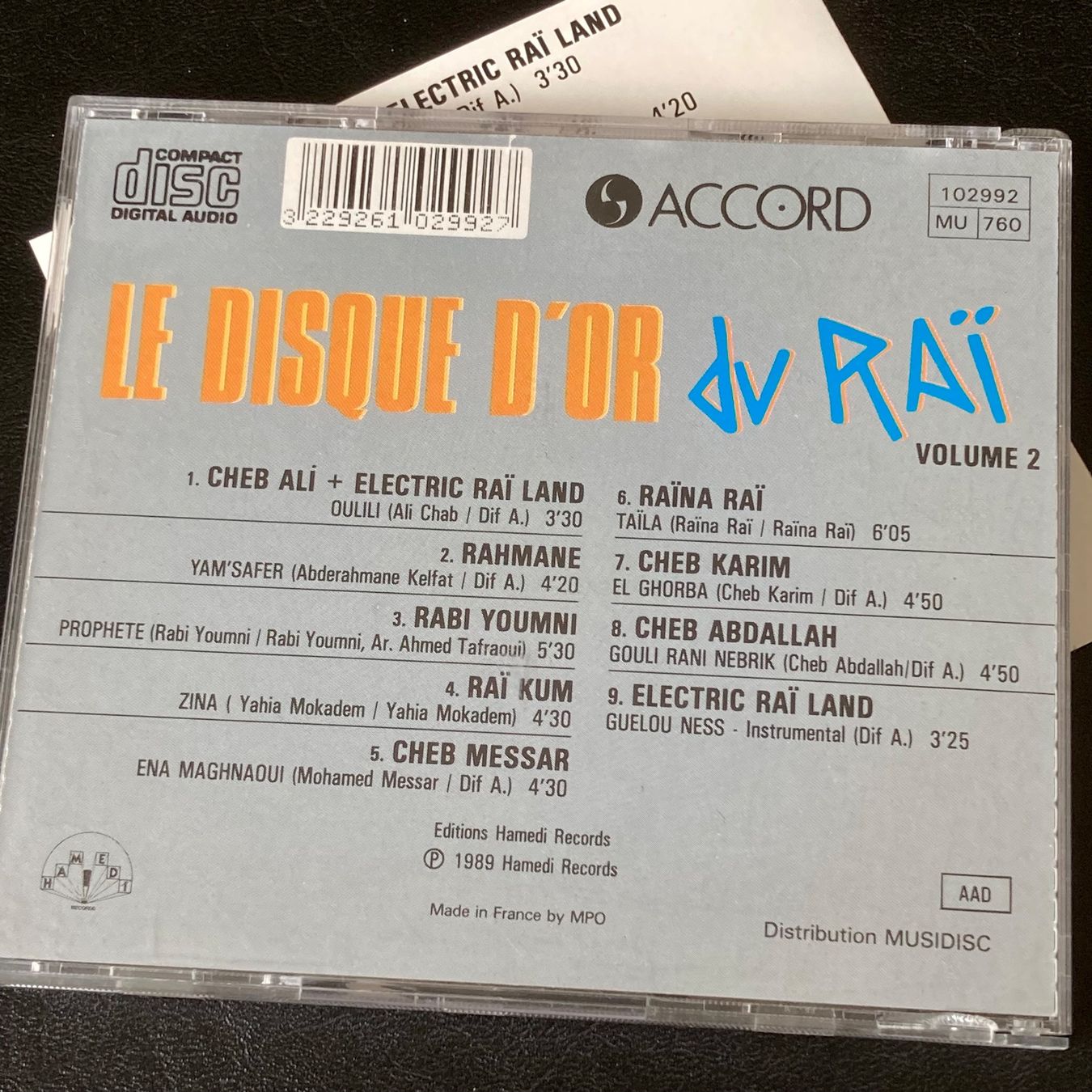 CD: Various - Le Disque D'Or Du Raï - Volume 2 – Usato da Bern venduto da Ntsamina 1