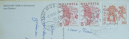 Cartoline postali: MÜSTAIR Ziegen – Usato da Jona venduto da philajona 1