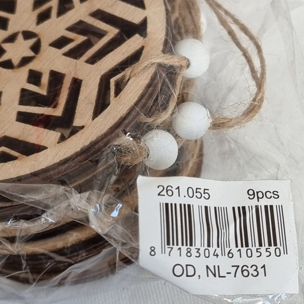 Tutte le decorazioni: 9 Stk.Originalverpackte Holz Mandala mit Schur / 7, 7 cm – Nuovo e nell'imballaggio originale da Rupperswil venduto da moni_2024 5