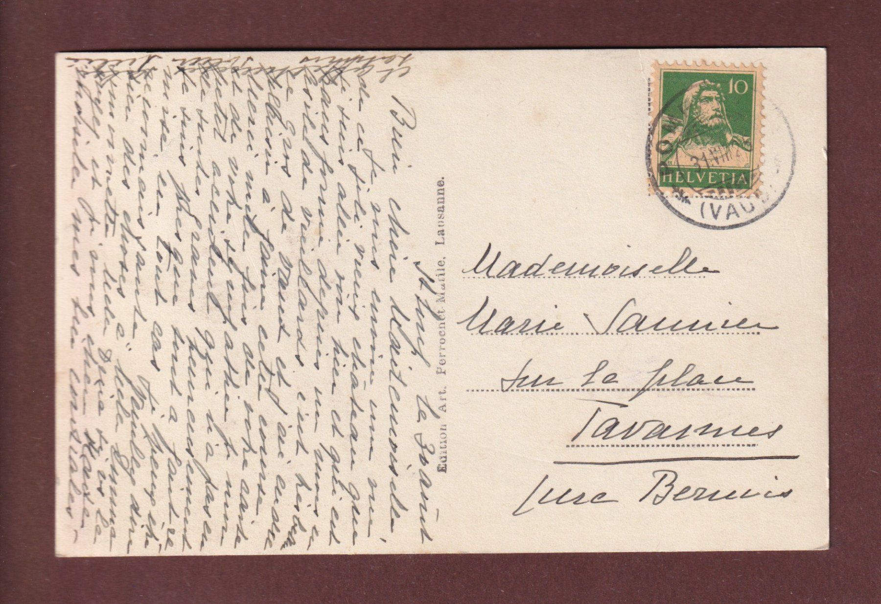 Cartoline postali: Château de GOUMOENS - 1925 // pli // – Usato da Pully venduto da nicecards-shop 1