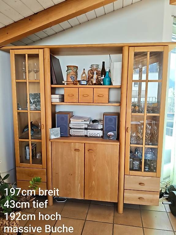 Tischset: Sideboard, Wohnzimmermöbel, Vitrine, Esstisch, Stuhl – Gebraucht aus Meiringen von Mauser01